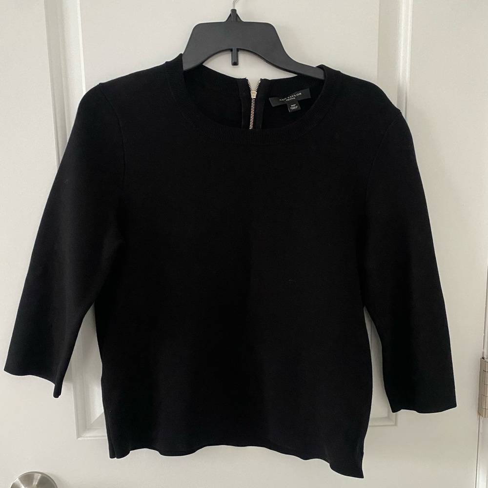 Ann Taylor Black 3/4 Sweater